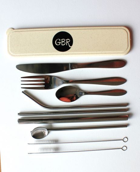Reusable Cutlery & Straw Set - Green